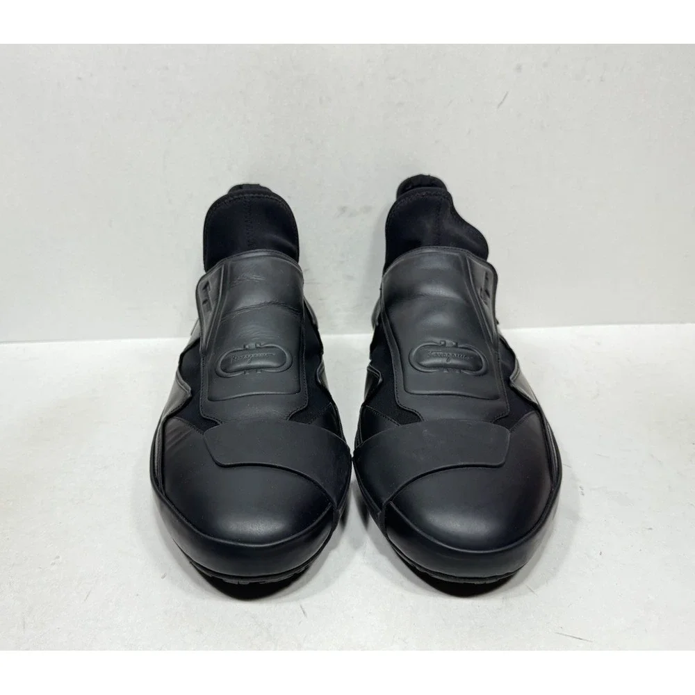 Salvatore Ferragamo Nile‎ Neoprene Sock Sneakers Black Men's Size 11.5 M Slip On